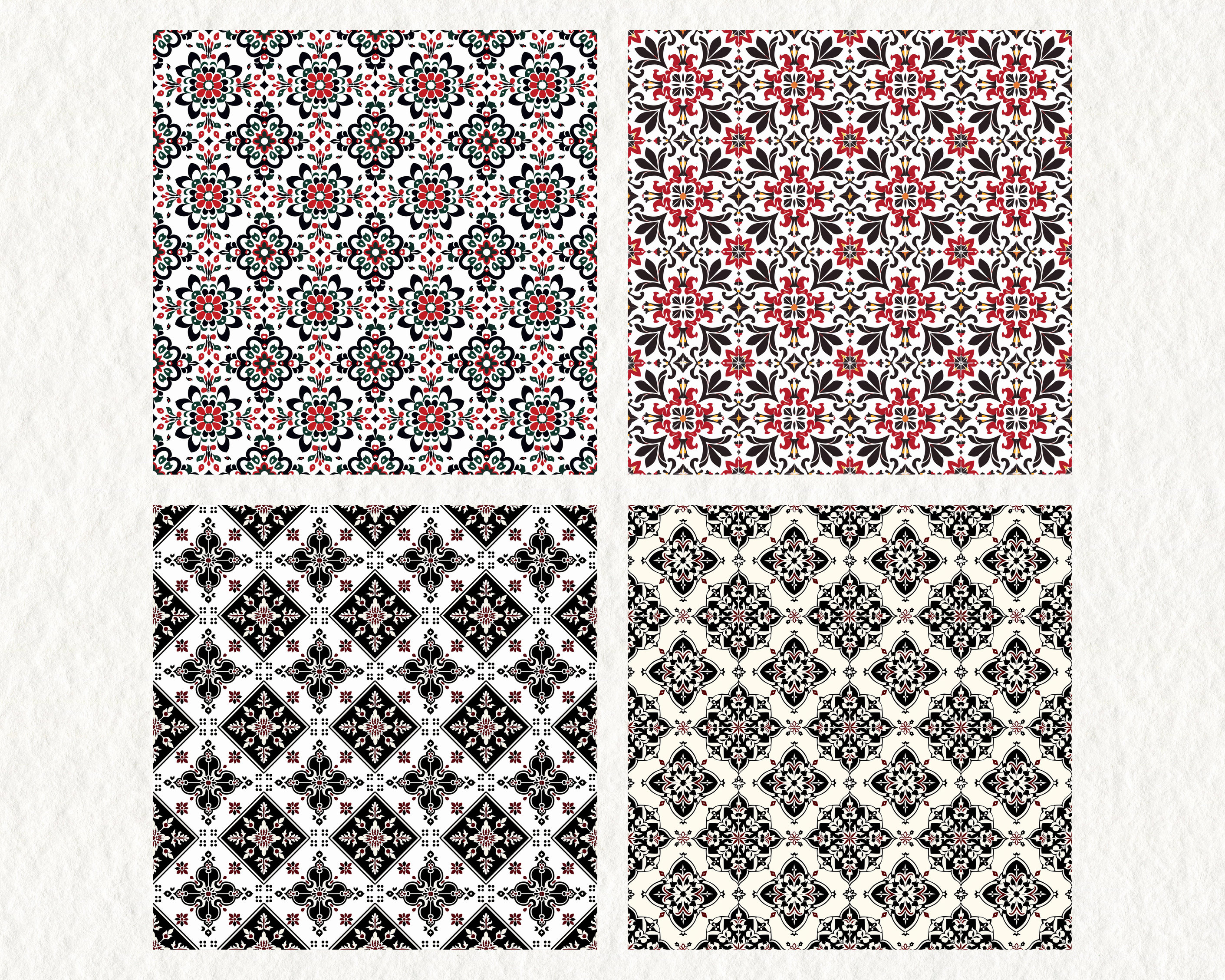 Eastern European Lattice Pattern Seamless Digital Papers - Printable ...