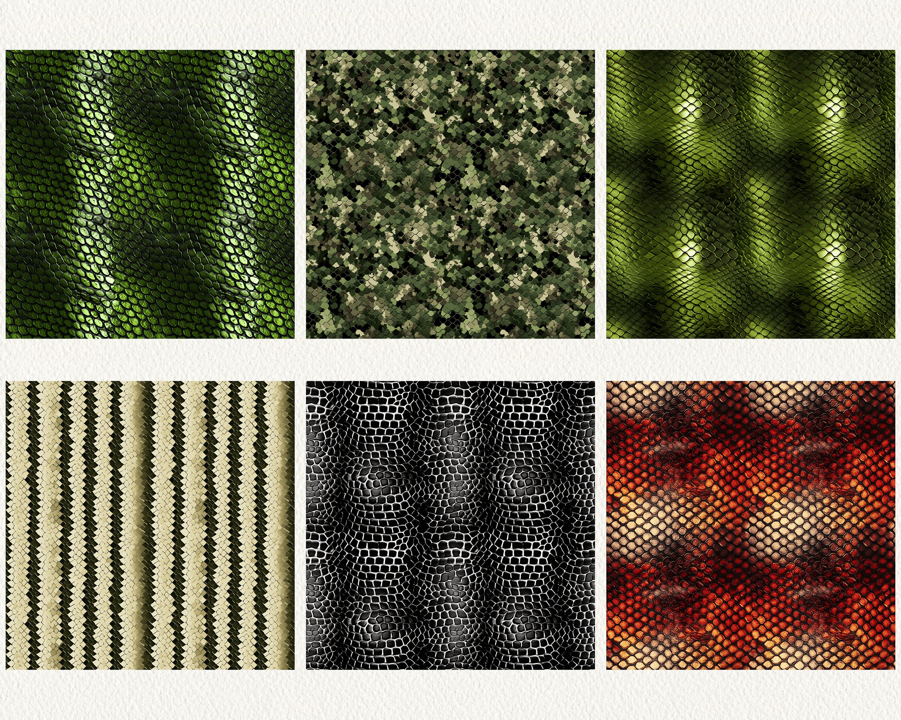 Snake Skin Print Digital Papers - Seamless Tile Patterns Printable ...