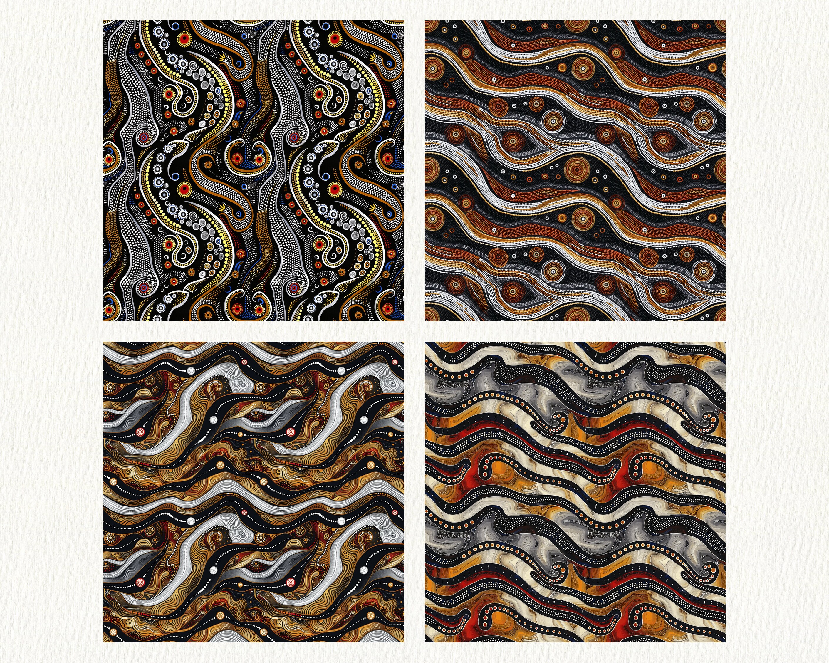 Artery Aboriginal Gallery Pattern Seamless Digital Papers - Printable ...