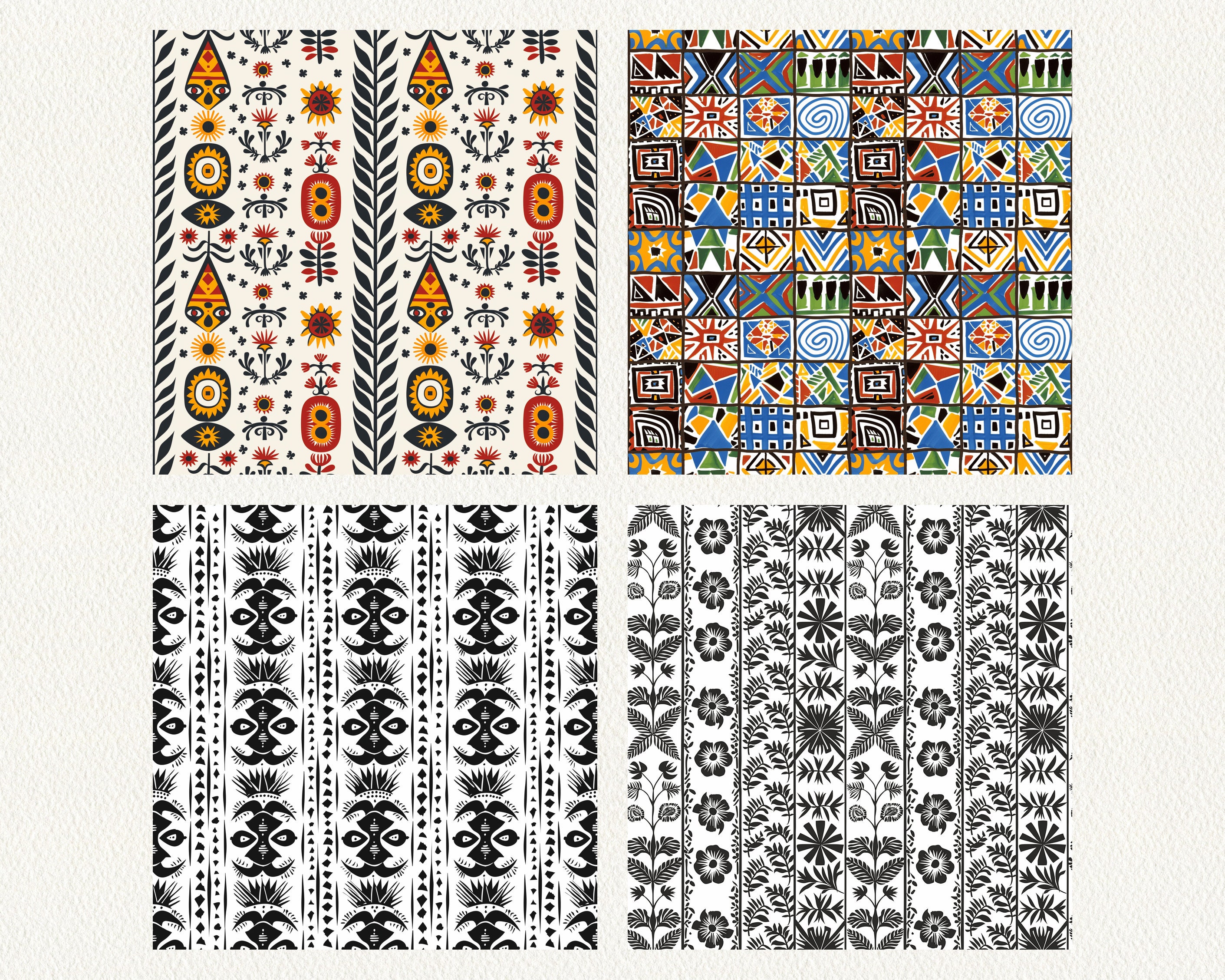 世界的に有名な Digital Seamless Pattern Tribal Ethiopian Papers Printable - ラッピング・包装