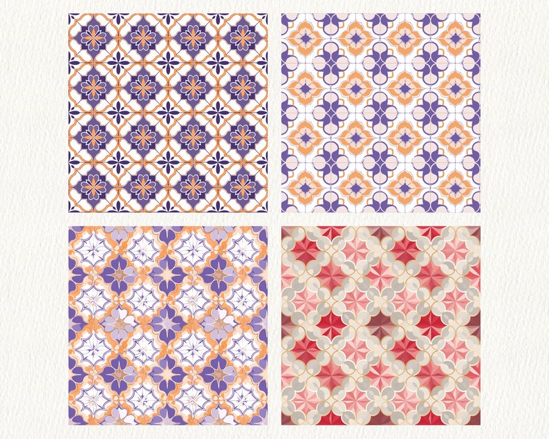 Moroccan Pattern Seamless Digital Papers Tile Patterns Printable ...