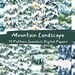 Mountain Landscape Pattern Seamless Digital Papers - Printable ...