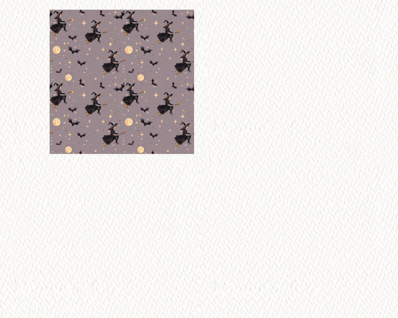 Witch, Broomstick Pattern Seamless Digital Papers - Printable Scrapbook ...