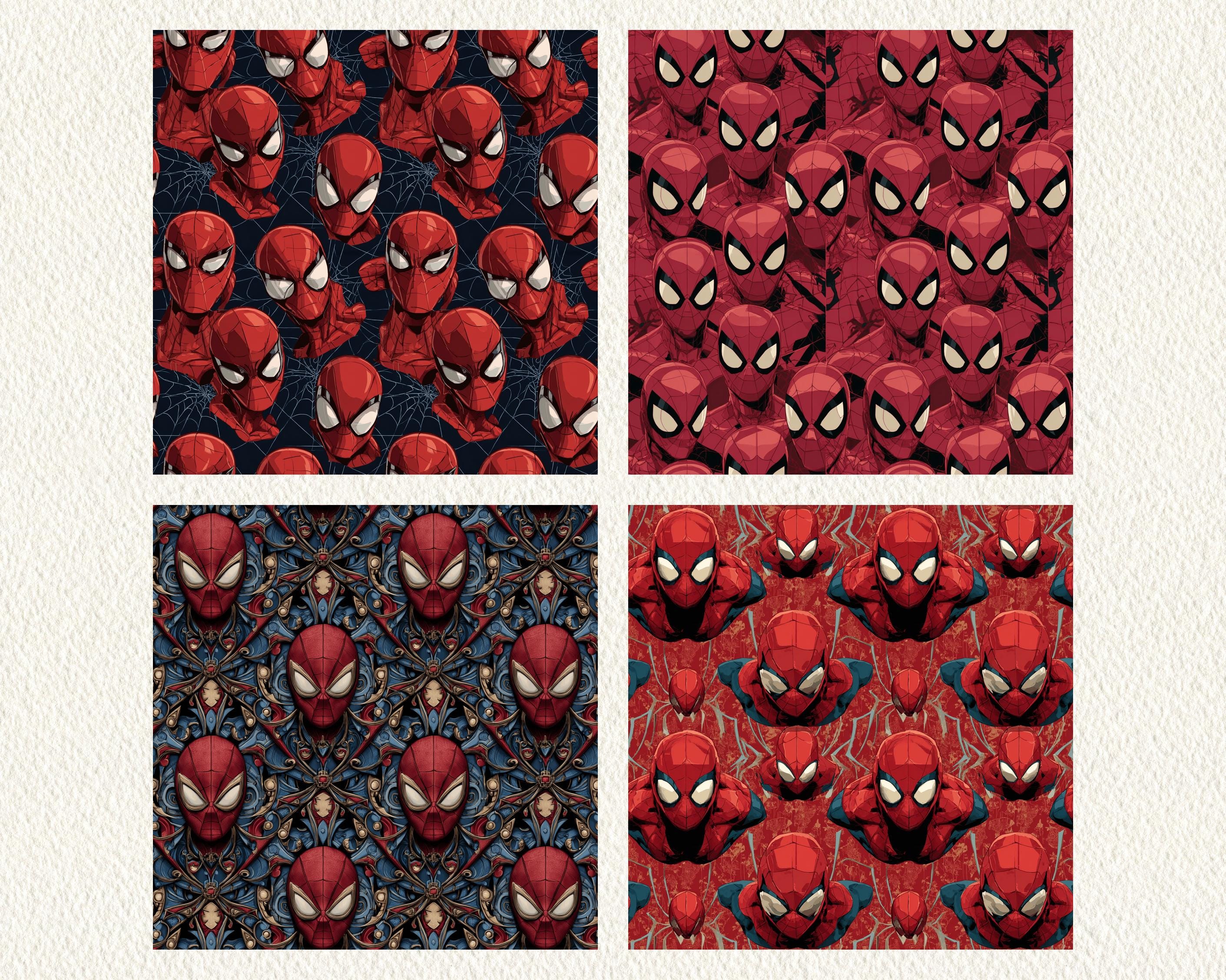Spiderman Pattern Print Spiderman Spider Sense Pattern Seamless Digital Papers - Printable ...