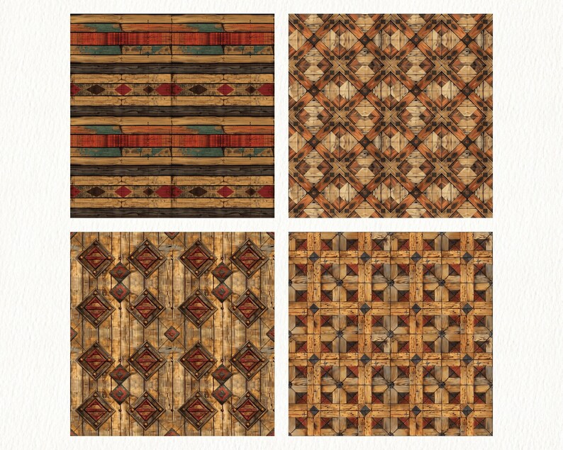 Aztec Panel Texture Aztec Wood Textures Pattern Seamless Digital Papers - Printable ...