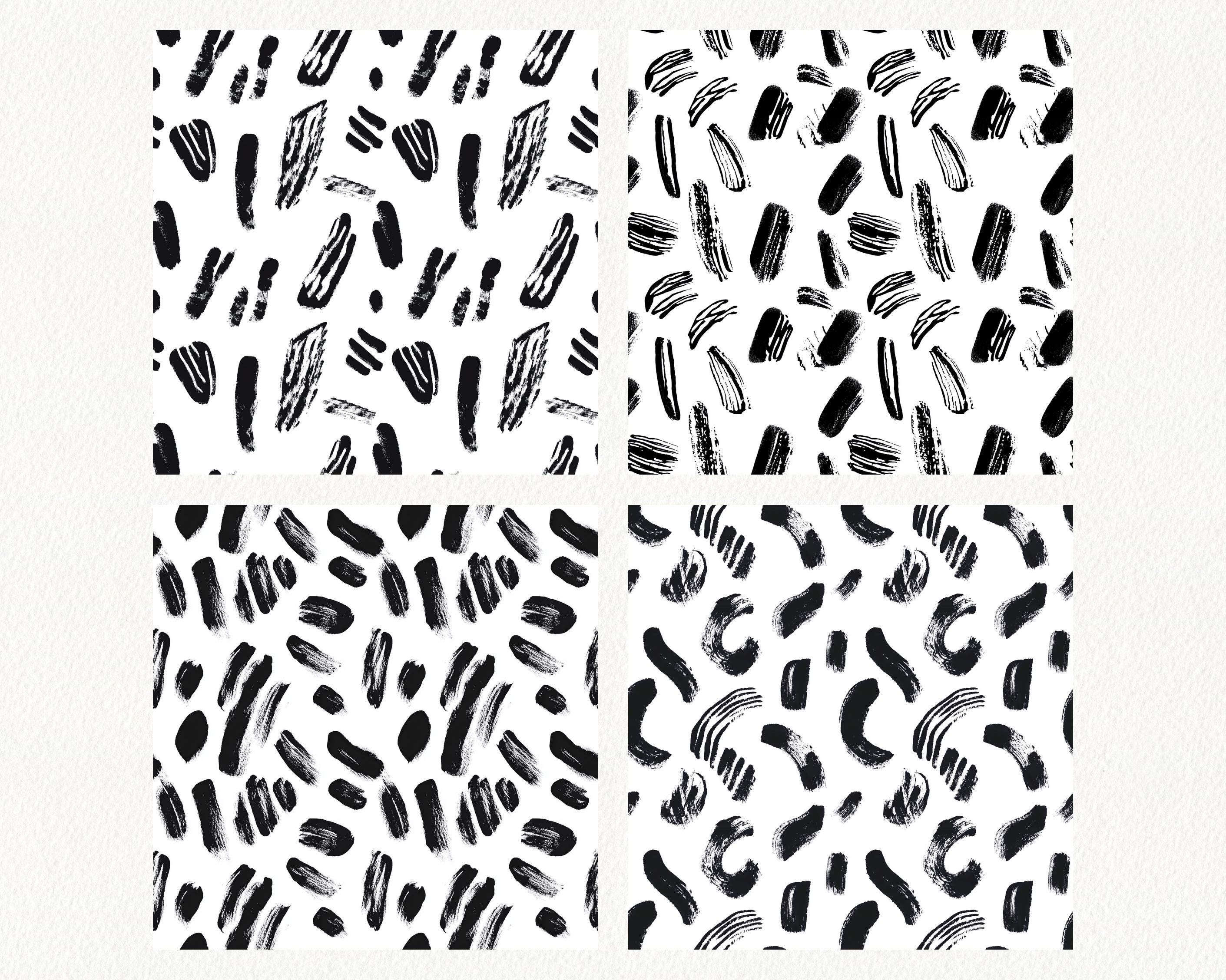 Retro Brush Traces Pattern Seamless Digital Papers - Printable ...