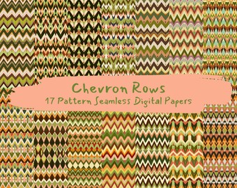 Chevron Rows Pattern Seamless Digital Papers - printable scrapbook paper instant download, commercial use, 300dpi