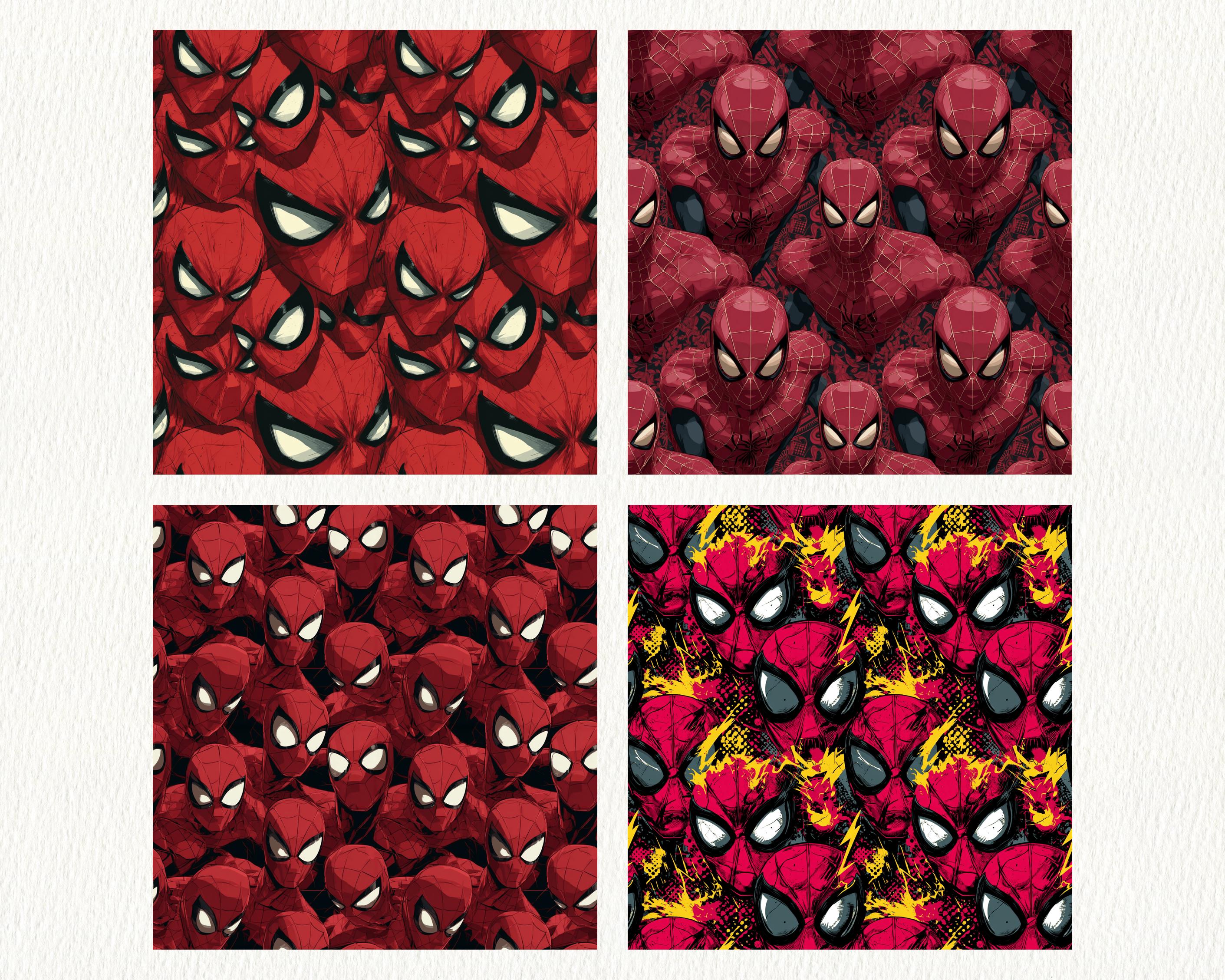 Spiderman Pattern Print Spiderman Spider Sense Pattern Seamless Digital Papers - Printable ...