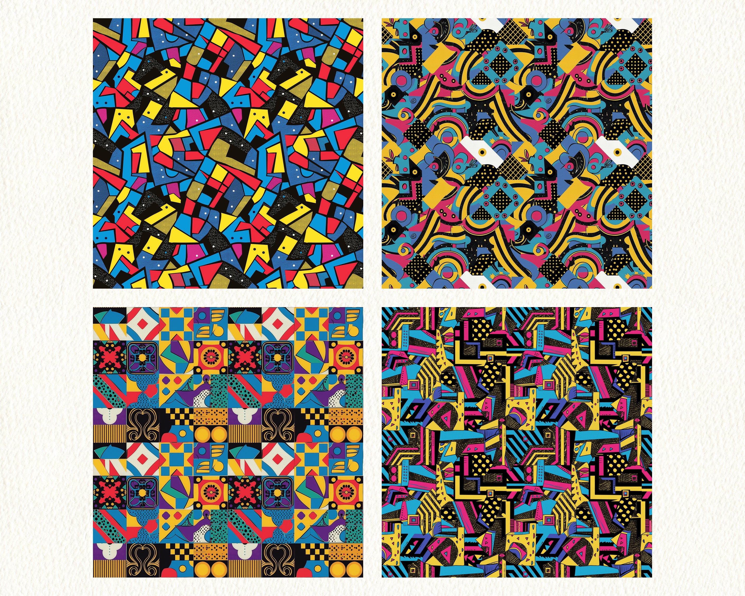 90s Tile Pattern 90s Pattern Tiles Pattern Seamless Digital Papers - Printable Scrapbook ...