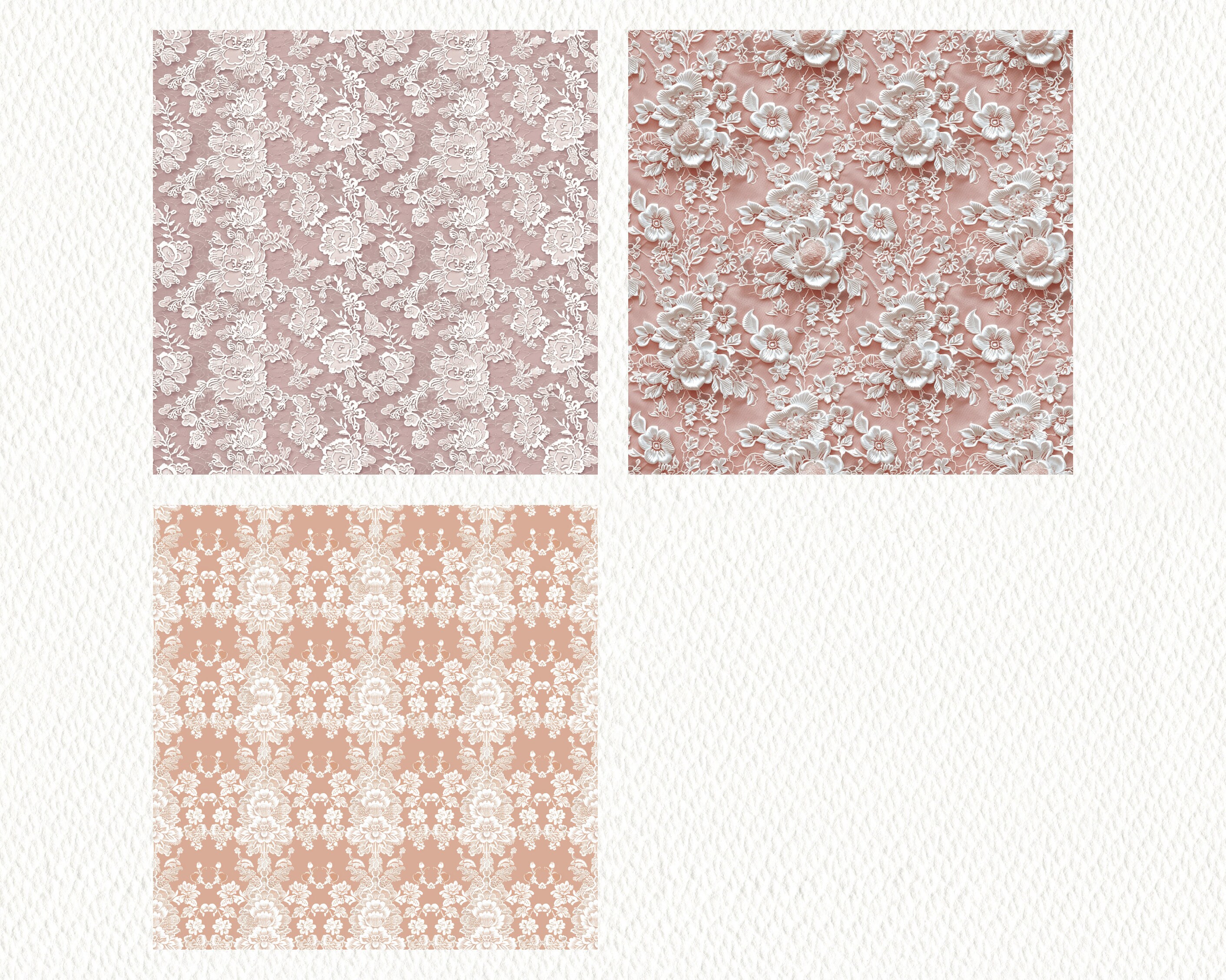 Dusty Rose Lace Pattern Seamless Digital Papers - Printable Scrapbook ...