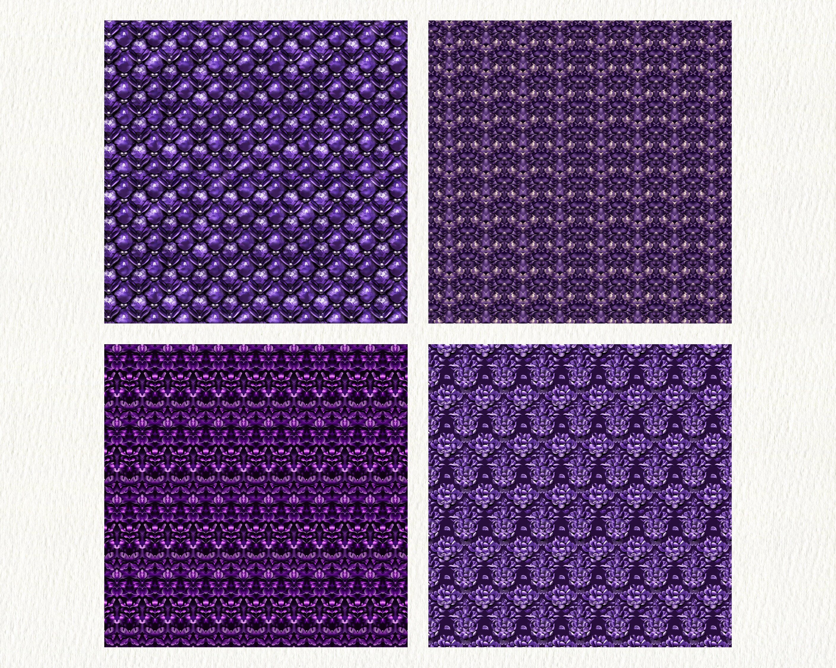 Luxury Purple Pattern Seamless Digital Papers - Printable Scrapbook ...