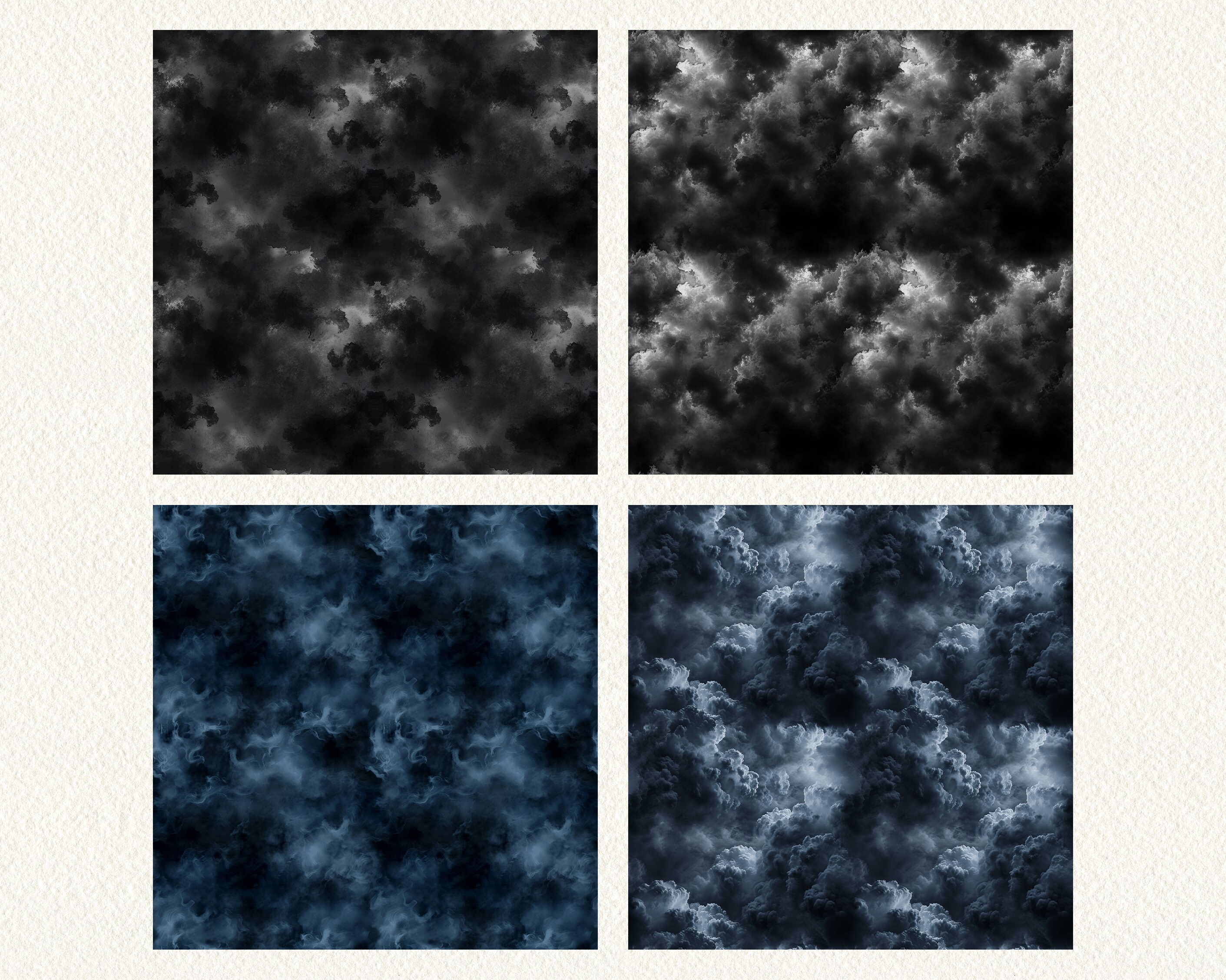 Dark Cloud Pattern Seamless Digital Papers - Tile Patterns Printable ...