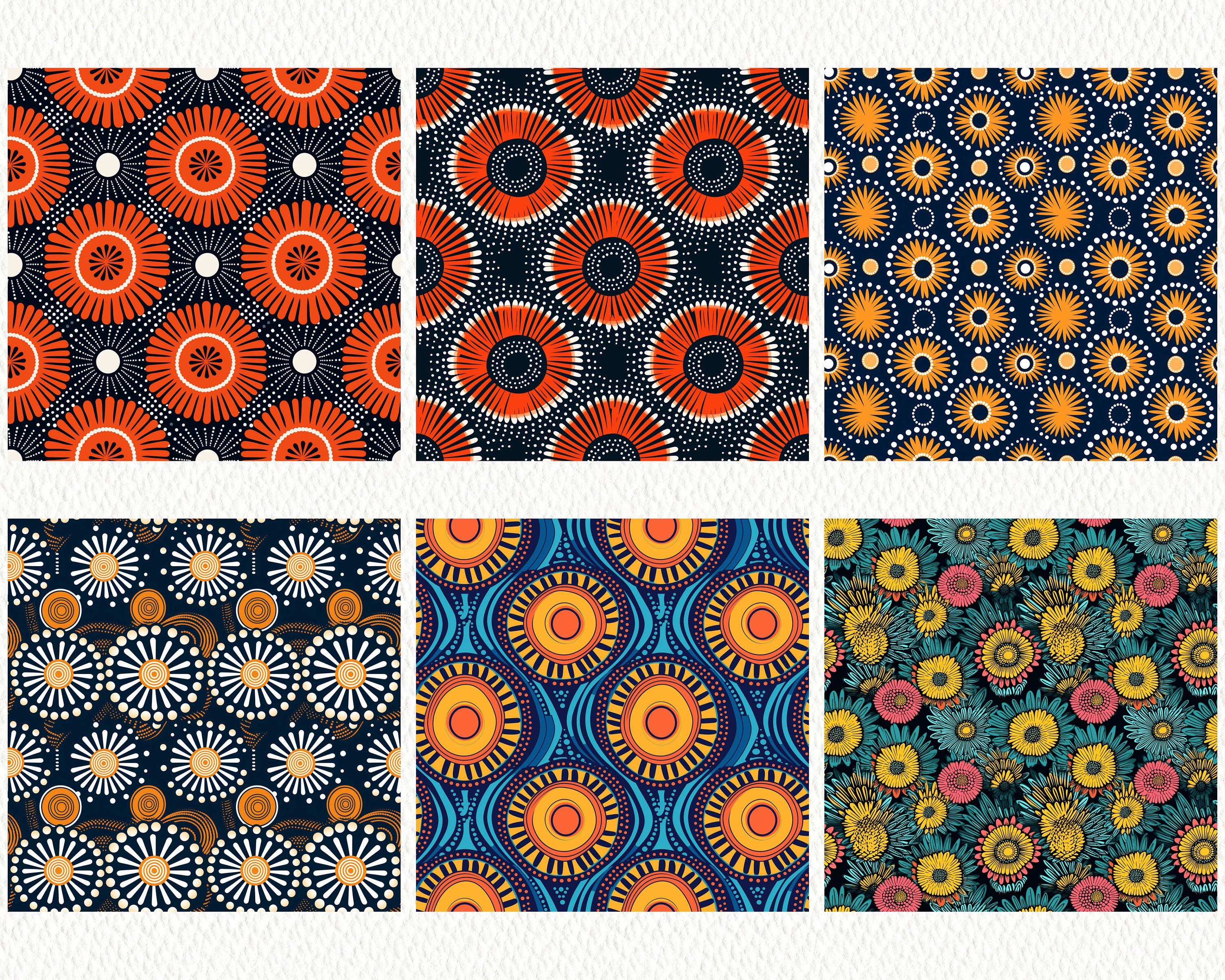 African Shweshwe Pattern Seamless Digital Papers - Tile Patterns ...