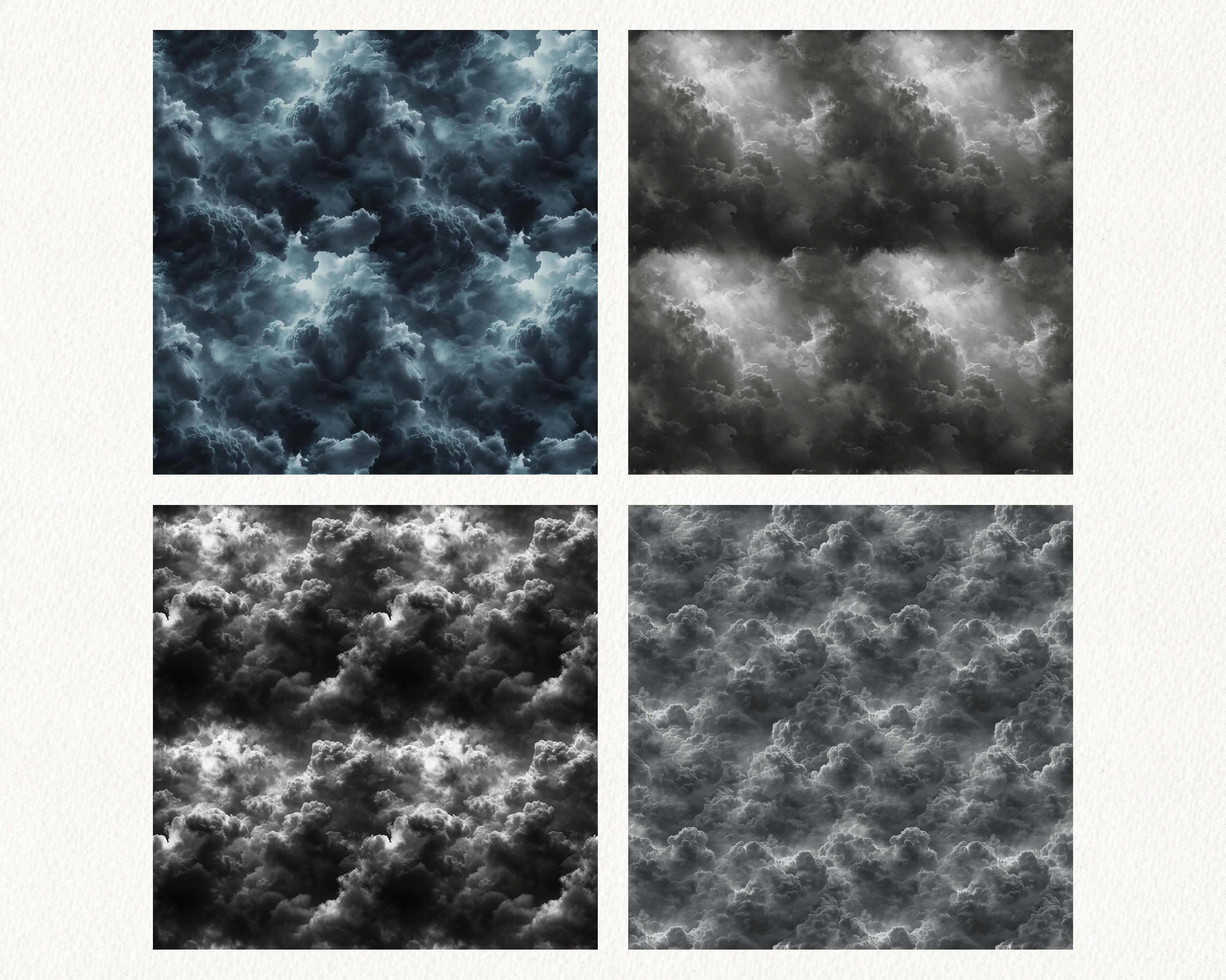 Dark Cloud Pattern Seamless Digital Papers - Tile Patterns Printable ...