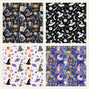 Witchy Patterns Pattern Seamless Digital Papers - Printable Scrapbook ...