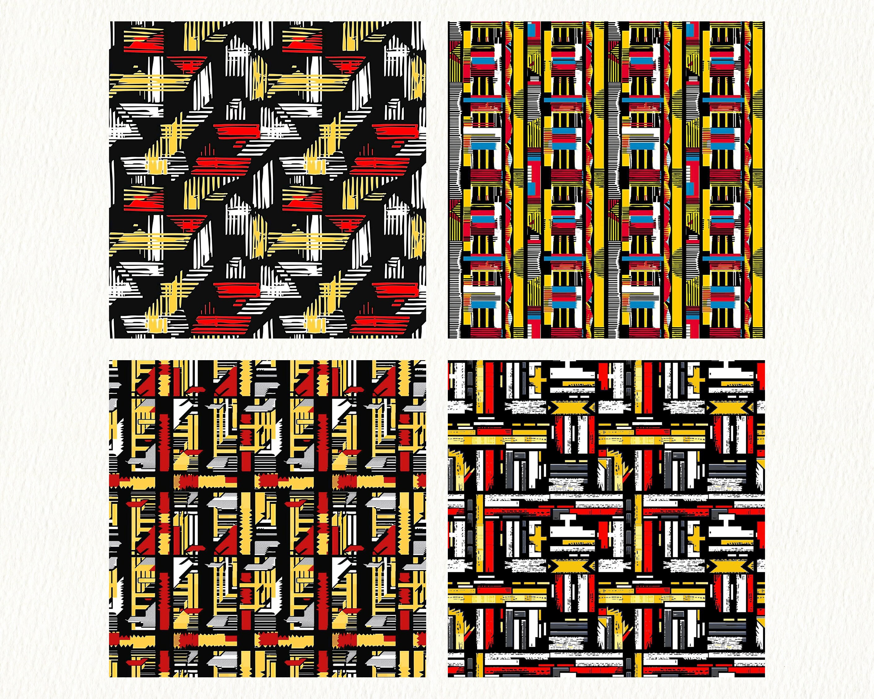 African Boxer Pattern Seamless Digital Papers - Printable Scrapbook ...