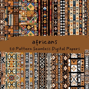 Afrikaner Muster nahtlose digitale Papiere - printable Scrapbook Papier zum sofortigen Download, kommerzielle Nutzung, 300dpi