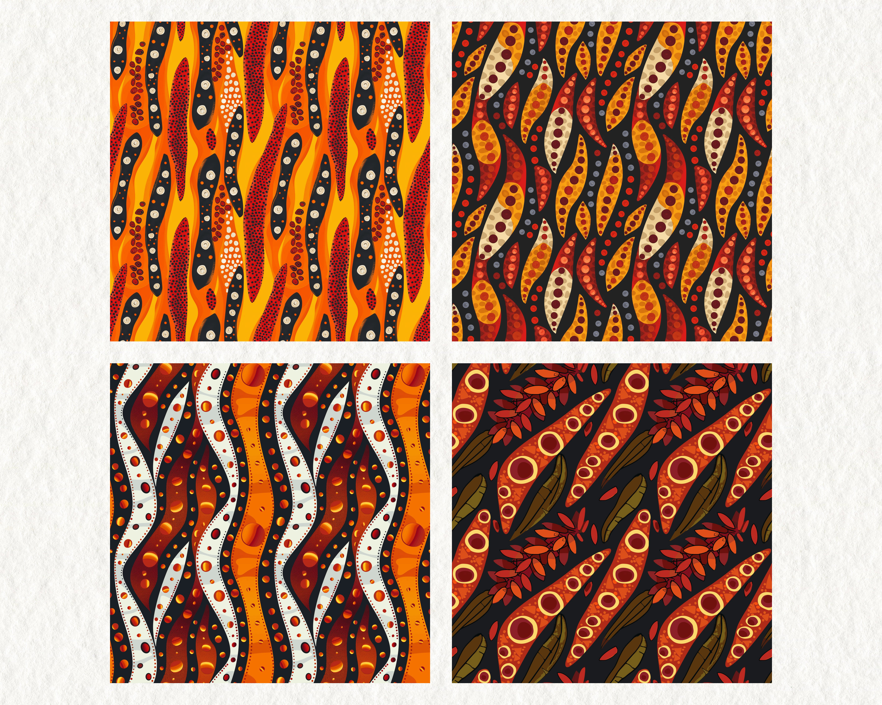 Seeds of the Aboriginal Pattern Seamless Digital Papers Printable ...