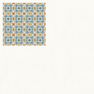 Portuguese Ceramic Tiles Pattern Seamless Digital Papers - printable scrapbook paper instant download, commercial use, 300dpi image 6
