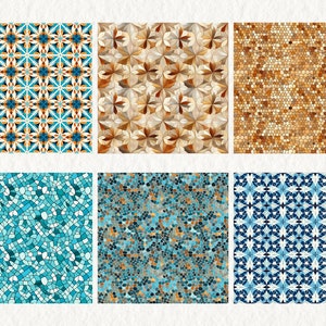 Mosaic Pattern Seamless Digital Paper Pack - Scrapbooking & Crafts ...