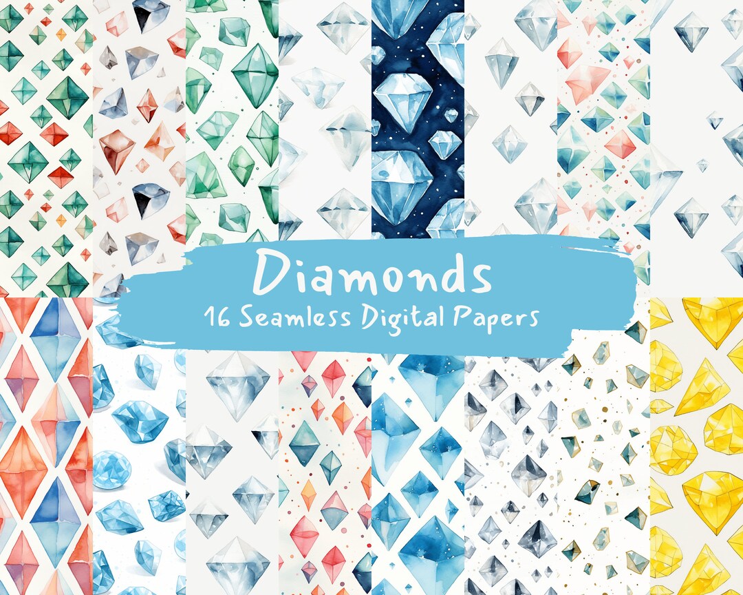 Diamonds Pattern Seamless Digital Papers - Tile Patterns Printable ...