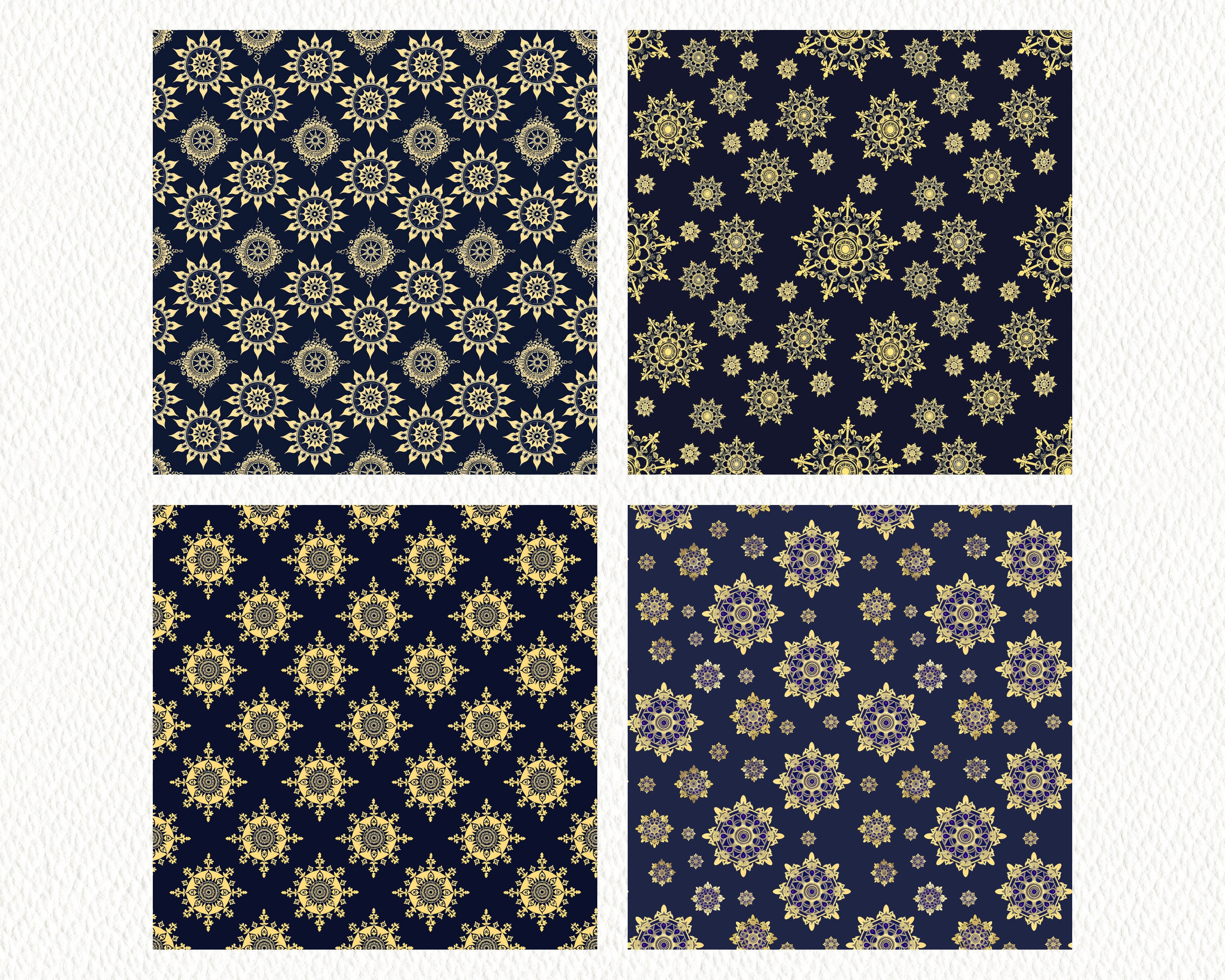 Mandala Star Pattern Seamless Digital Papers Printable Scrapbook Paper ...