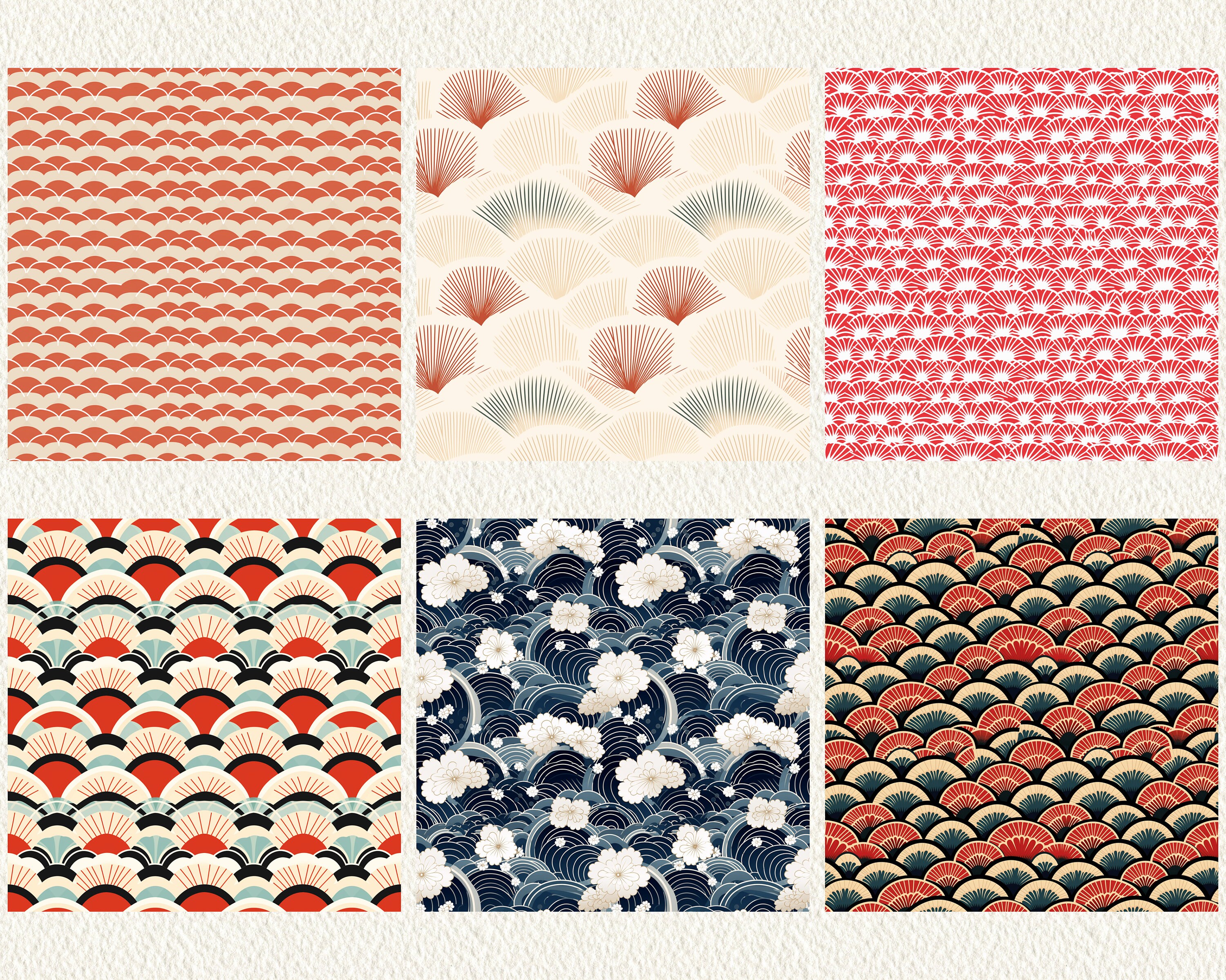 Japanese Minimalism Pattern Seamless Digital Papers - Tile Patterns ...