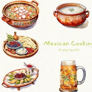 Mexican Cookware, Digital Printable Clip Art Graphics in PNG Format ...