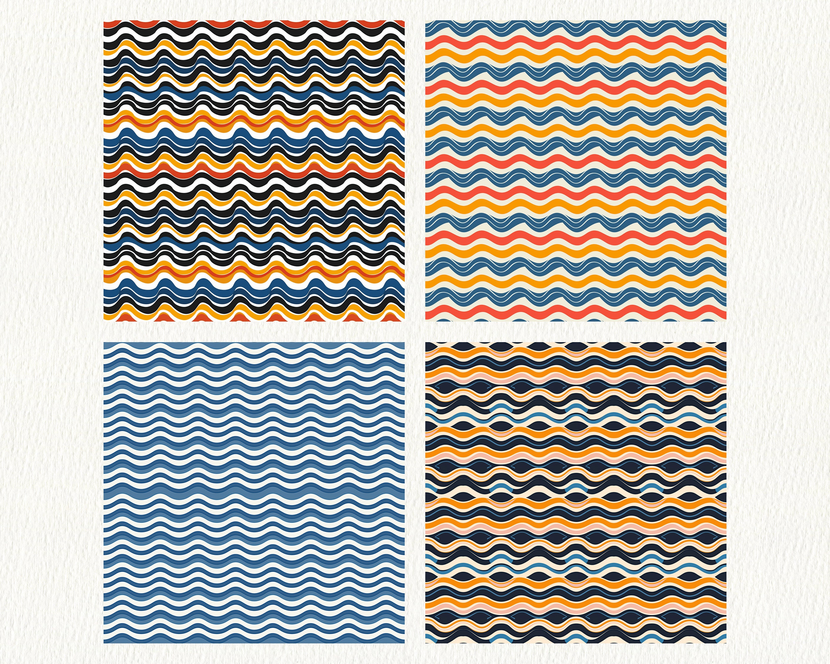 Wavy Pattern Seamless Digital Papers Printable Scrapbook Paper Instant ...