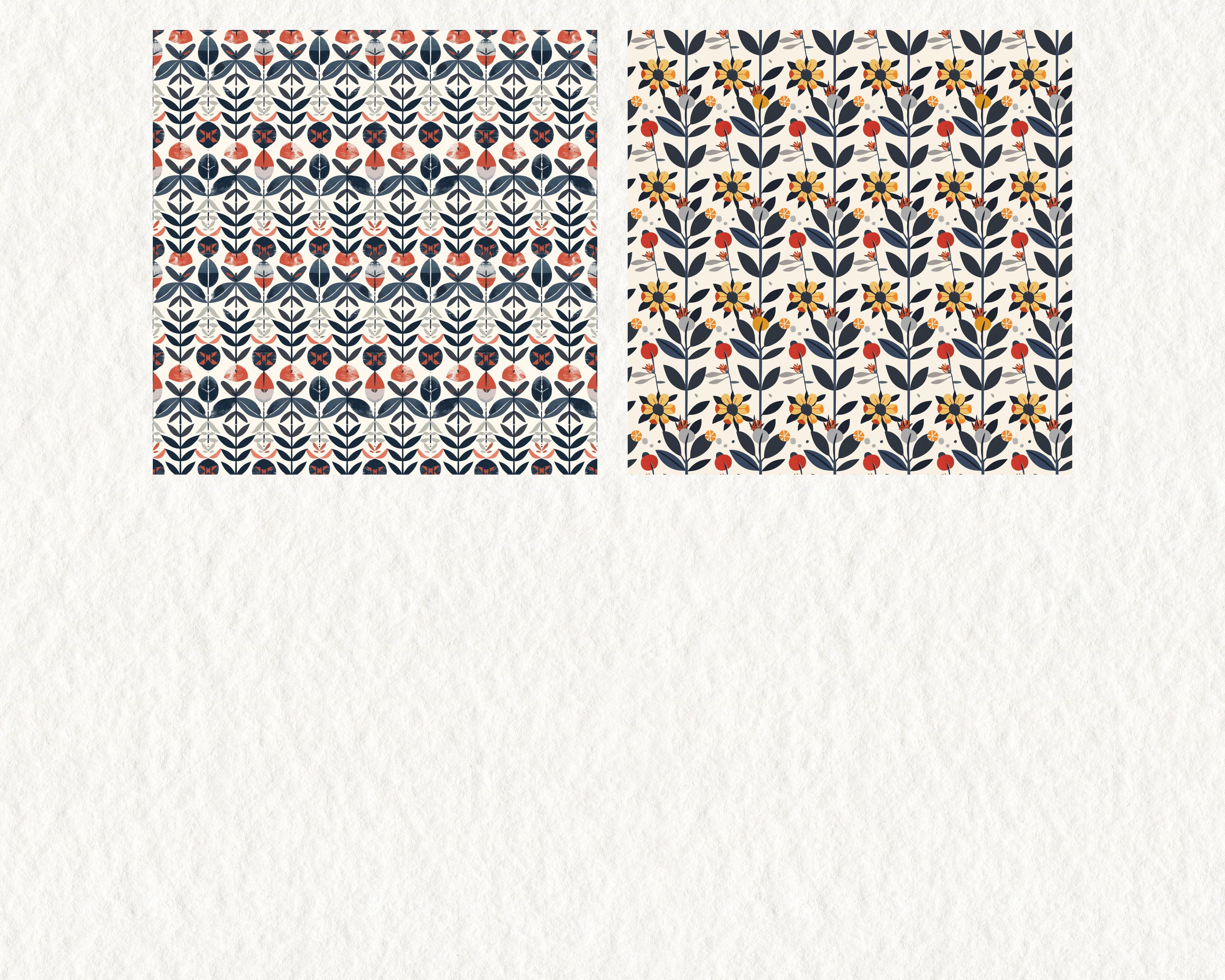 Flat Scandinavian Pattern Seamless Digital Papers - Printable Scrapbook ...