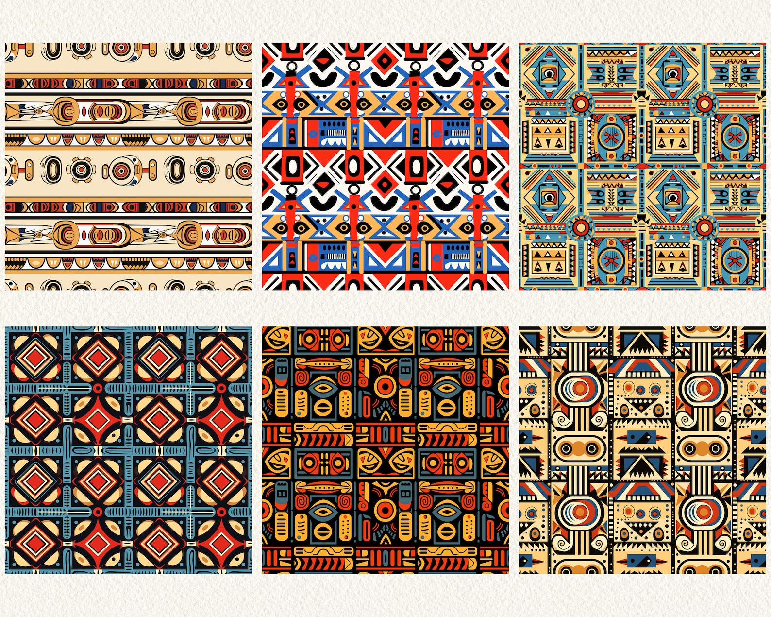 South Africa Ndebele Pattern Seamless Digital Papers - Tile Patterns ...