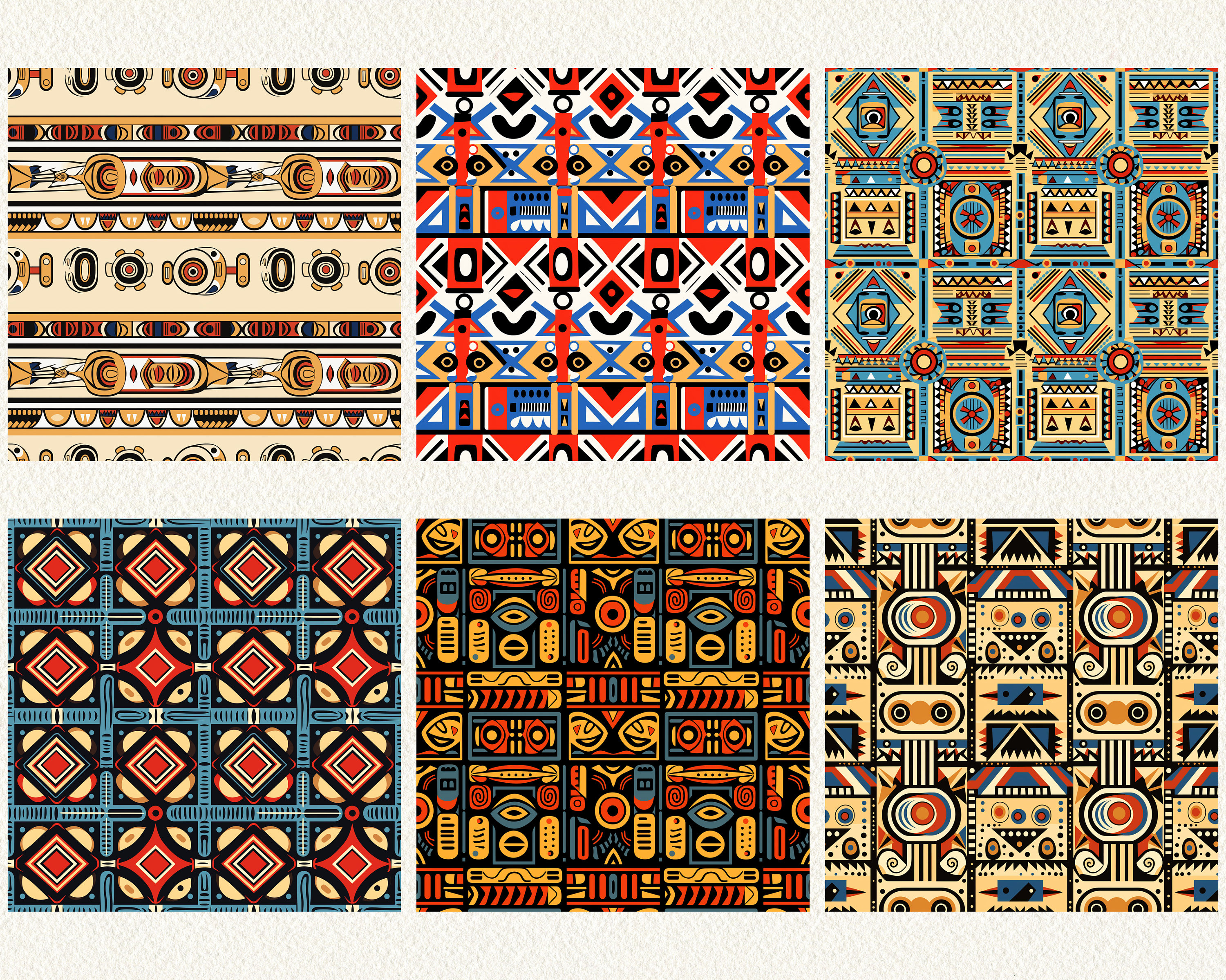 South Africa Ndebele Pattern Seamless Digital Papers - Tile Patterns ...
