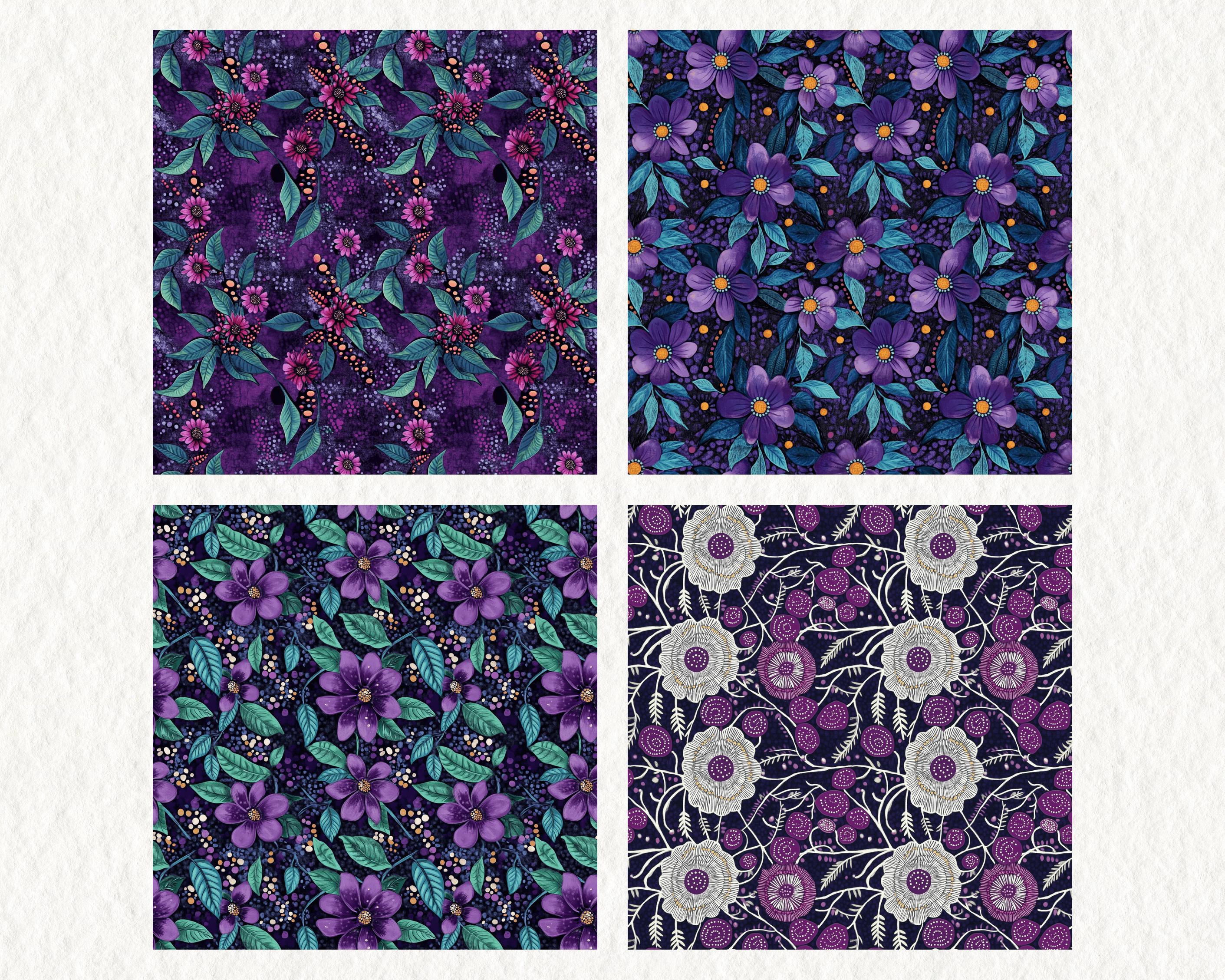Bush Potato Flowers Pattern Seamless Digital Papers - Printable ...