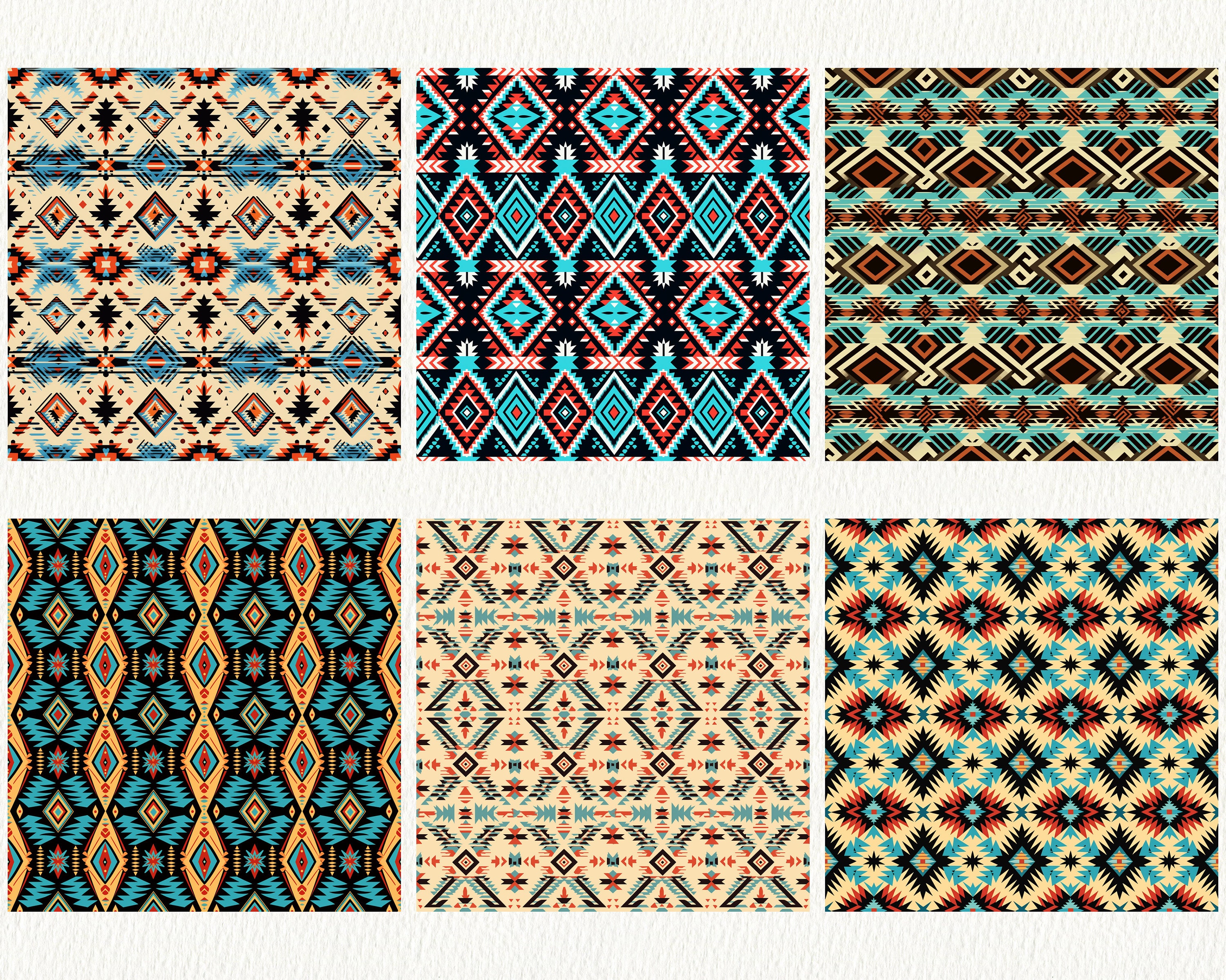 Navajo Pattern Seamless Digital Papers - Png Tile Patterns Printable ...