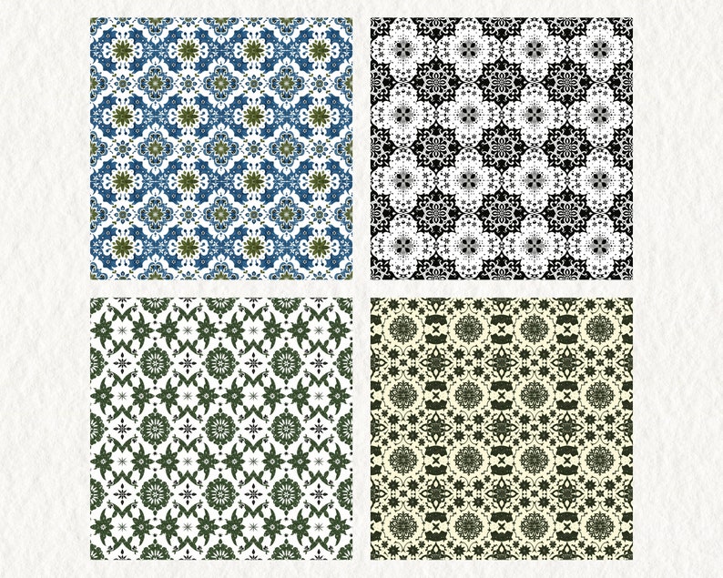Arabic Pattern Seamless Digital Papers - Printable Scrapbook Paper Png ...