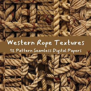 Western Rope Textures Pattern Seamless Digital Papers - printable scrapbook paper instant download, commercial use, 300dpi