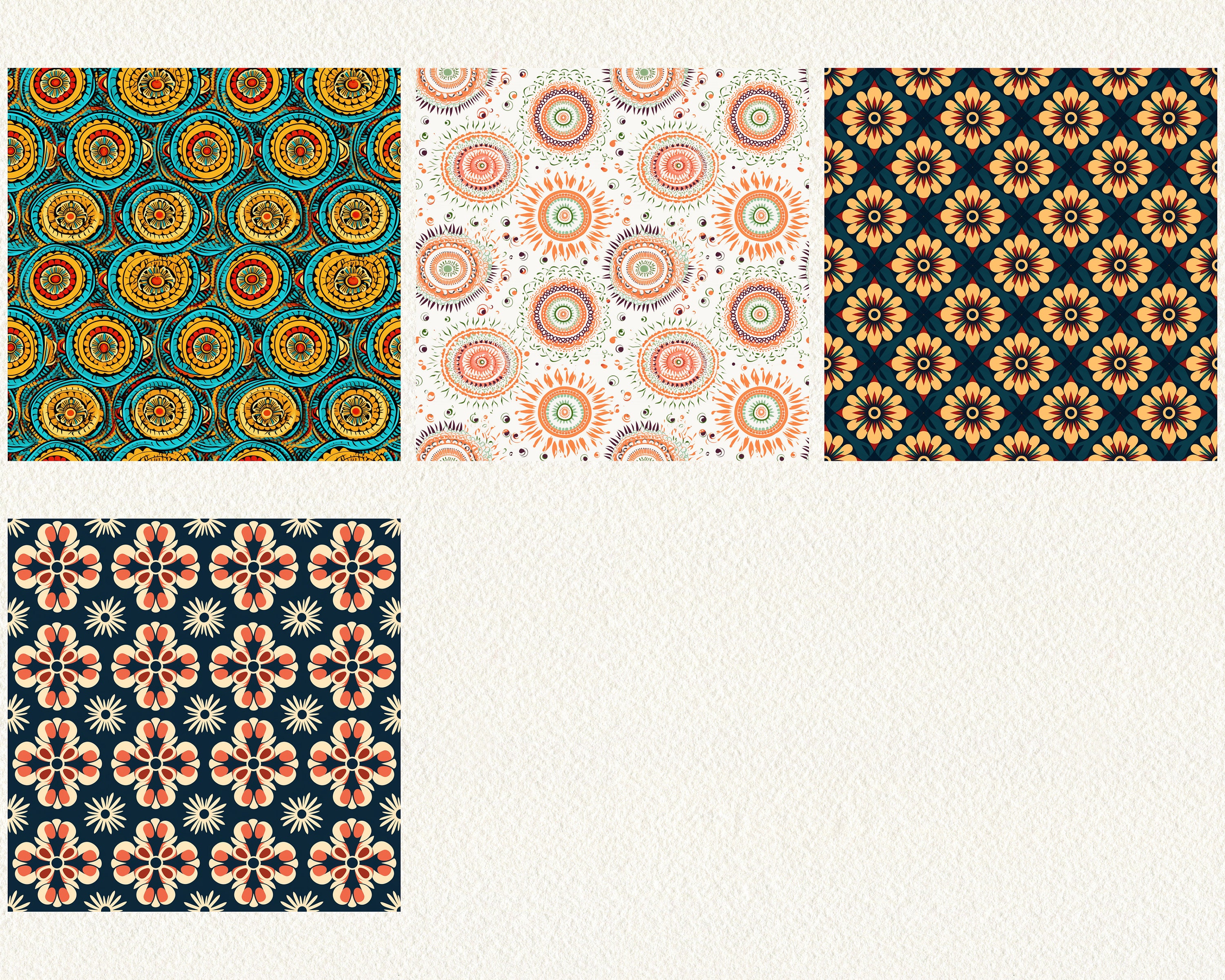 Mandala Pattern Seamless Digital Papers - Tile Patterns Printable ...