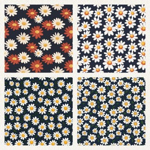 Spring Floral Daisy Pattern Seamless Digital Papers - Printable ...