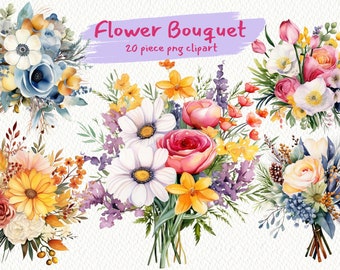 Flower Bouquet, Spring, Decoration, digital clip art graphics in PNG format transparent instant download for commercial use, Invitation
