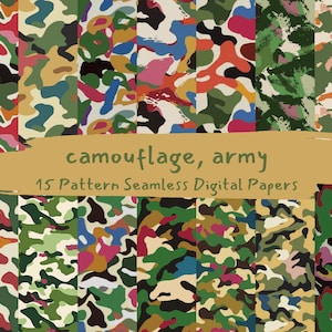 camouflage, army Pattern Seamless Digital Papers - printable scrapbook paper instant download, commercial use, 300dpi