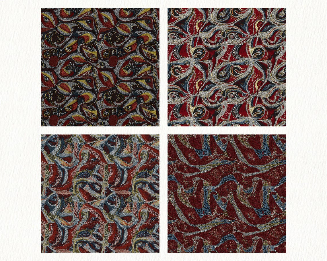 Aboriginal Looking Around Pattern Seamless Digital Papers - Printable ...