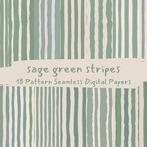 sage green stripes Pattern Seamless Digital Papers - printable scrapbook paper png instant download commercial use 300dpi