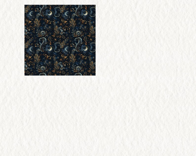 Sea Witchy Dark Pattern Seamless Digital Papers - Printable Scrapbook ...