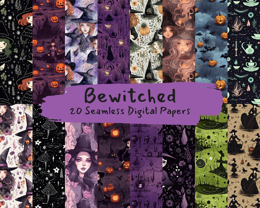 Bewitched Pattern Seamless Digital Papers - Tile Patterns Printable ...