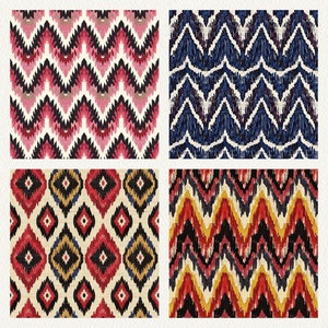 Adras Ikat Fabric Pattern Seamless Digital Papers - Printable Scrapbook ...