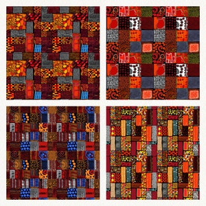 Patchwork Afro Pattern Seamless Digital Papers - printable scrapbook paper instant download, commercial use, 300dpi image 6