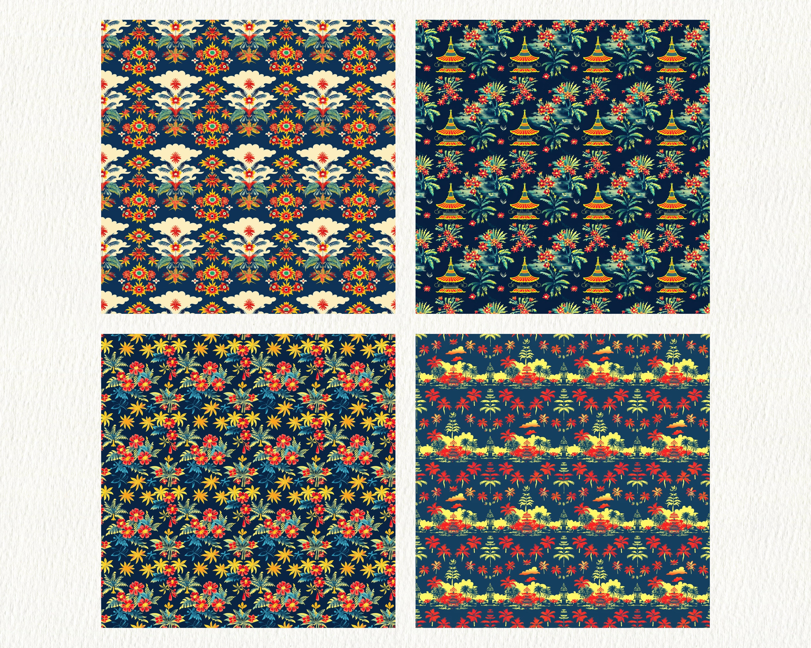 Greetings From Bali Pattern Seamless Digital Papers - Printable ...