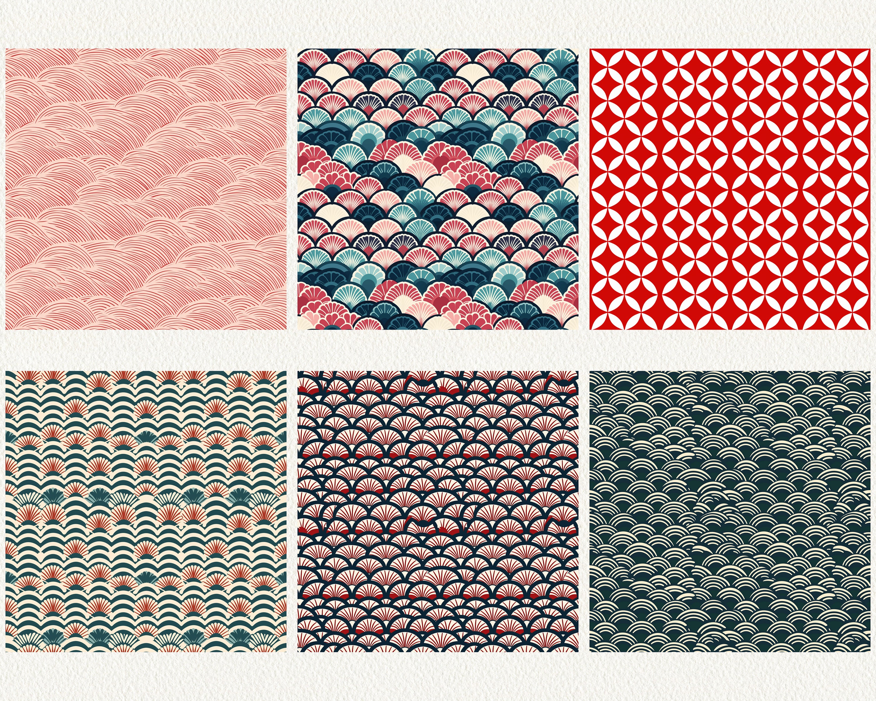 Japanese Minimalism Pattern Seamless Digital Papers - Tile Patterns ...