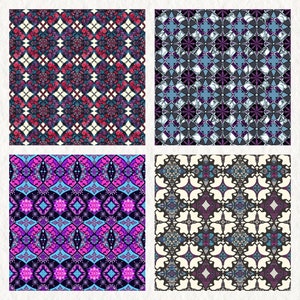 Gothic Patchwork Pattern Seamless Digital Papers - printable scrapbook paper instant download, commercial use, 300dpi image 2