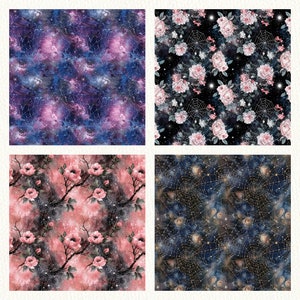 Starry Spider Webs Pattern Seamless Digital Papers - Printable ...